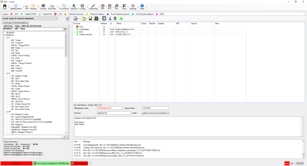 DDT2000 Renault Nissan Diagnostic Software