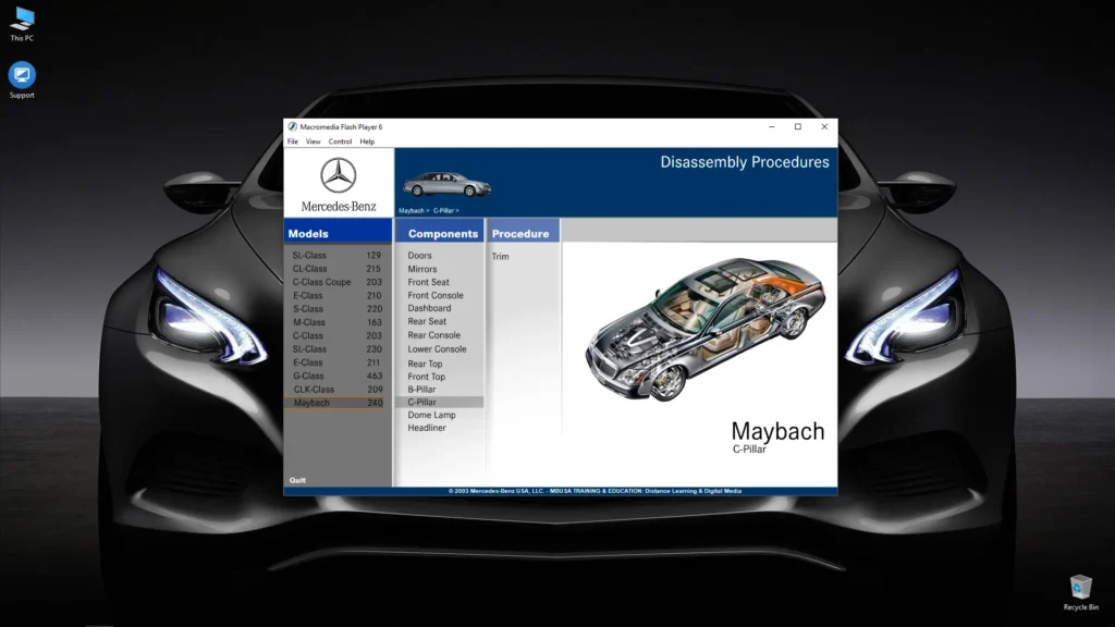 Mercedes Benz Disassembly Assistant