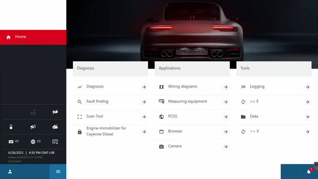 PIWIS 4 Porsche diagnostic tool with SFD protection and engineering mode