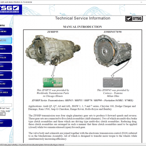 ATSG Automatic Transmission Service Group Repair Manuals