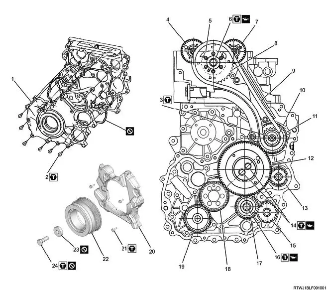 ISUZU MU-X & D-MAX 2017–2019 Workshop Service Repair Manual Idle Gear Removal (4JJ1 without DPD)