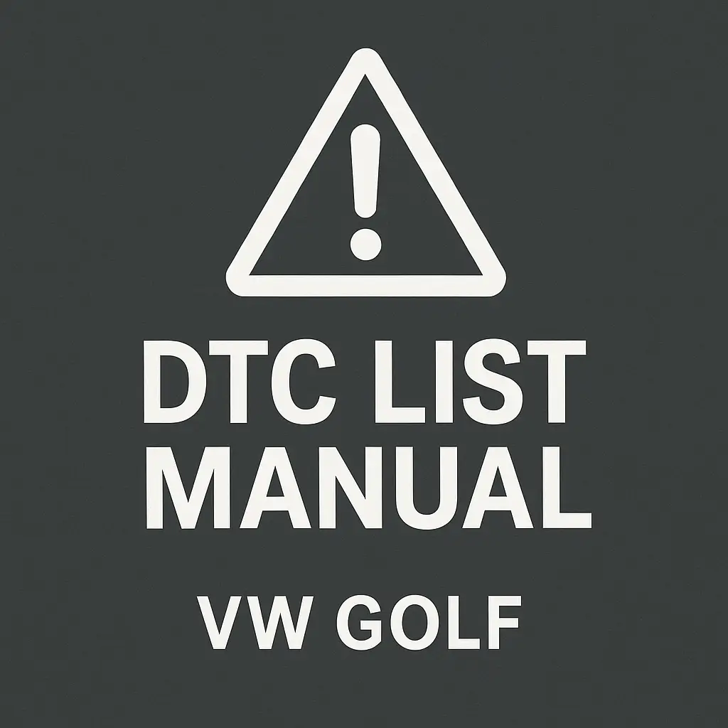 VW Golf 7 Diagnostic Trouble Code (DTC) List Manual PDF (Edition 01.2018) VW Golf 7 Diagnostic Trouble Code (DTC) List Manual PDF (Edition 01.2018)