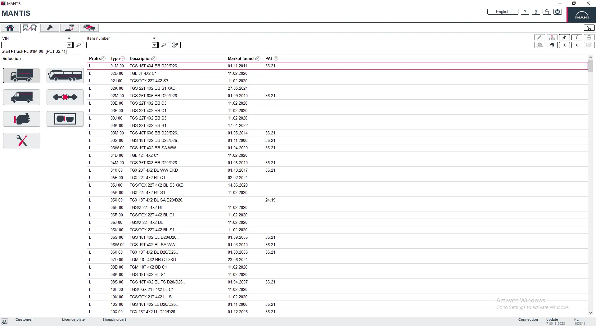 Man Mantis Electronic Parts Catalogue
