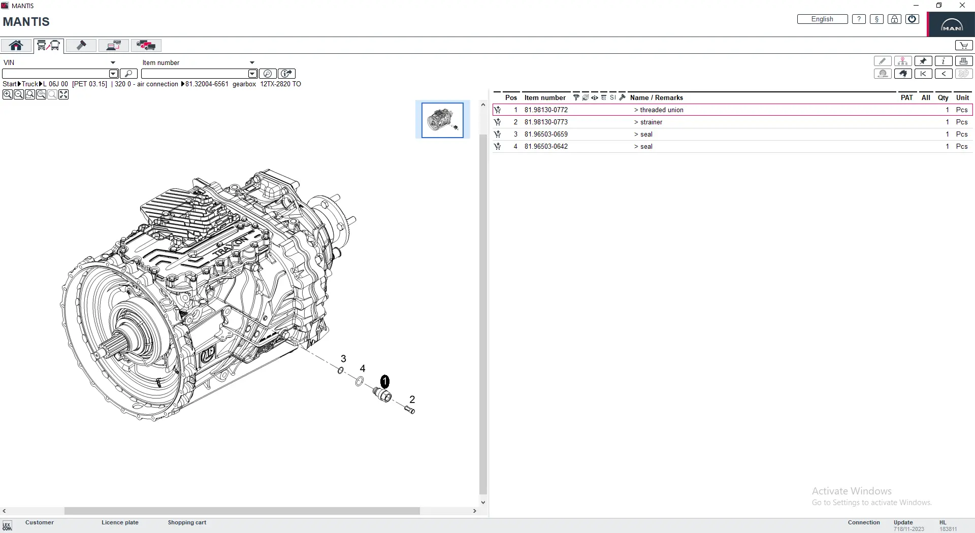 Man Mantis Electronic Parts Catalogue