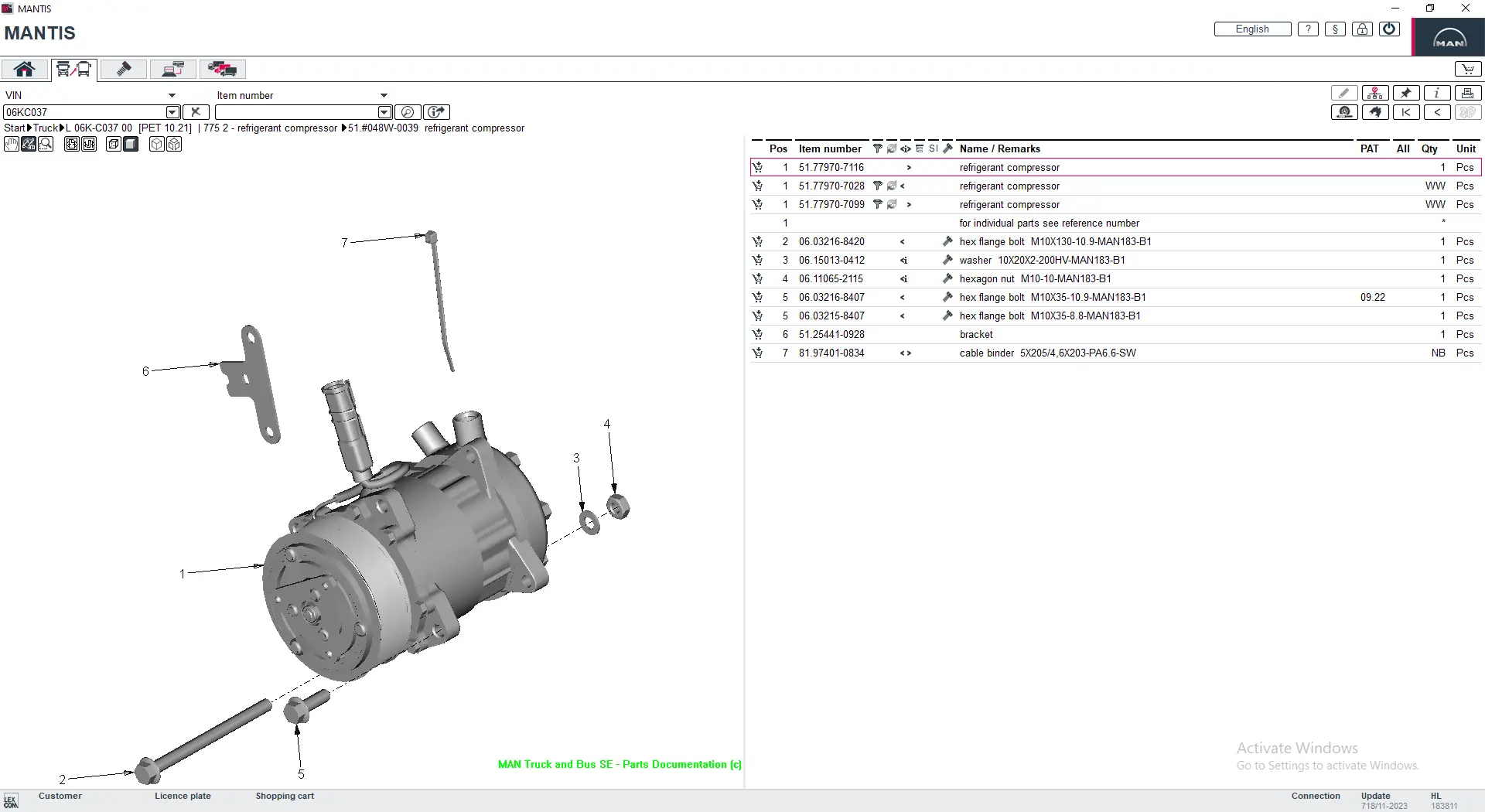 Man Mantis Electronic Parts Catalogue