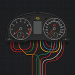 Volkswagen Caddy 1.6 CR TDI (CAYE) 2011–2015 Wiring Diagram Instrument Cluster