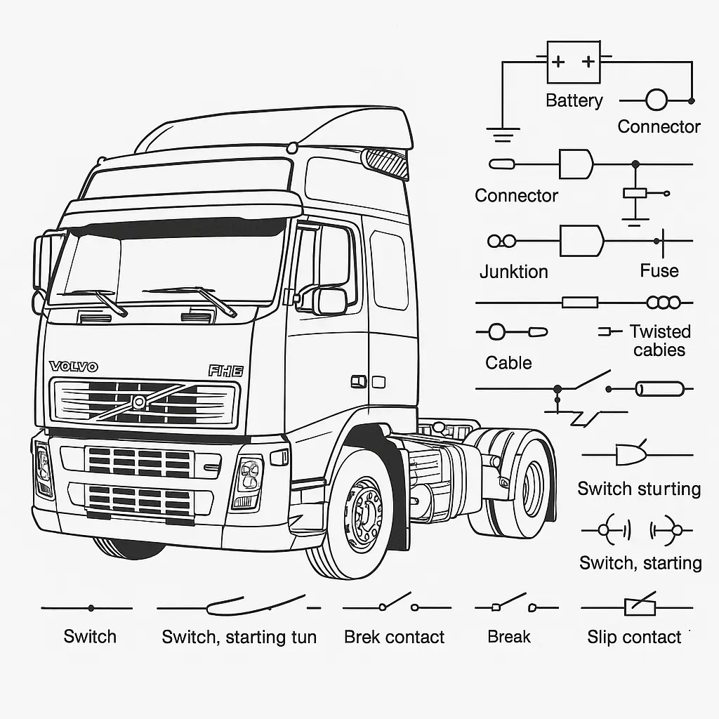 Volvo FH12 Geartronic Wiring Diagram PDF Complete Electrical System Schematics-1 Volvo FH12 Geartronic Wiring Diagram PDF Complete Electrical System Schematics